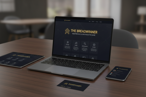 The Breadearner – Professional web presence package mockup